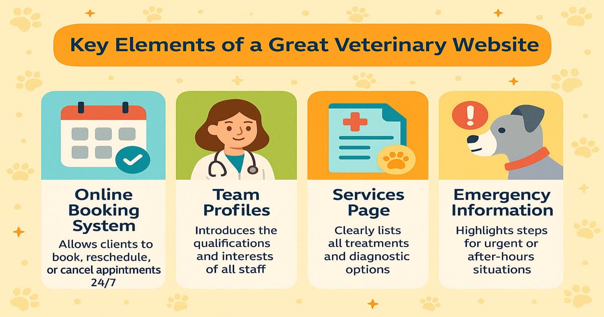 Website Design for Veterinarians key elements