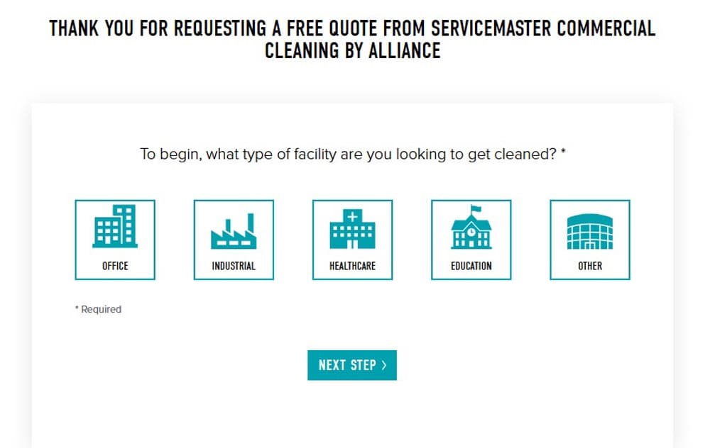 servicemasterclean.com quote form