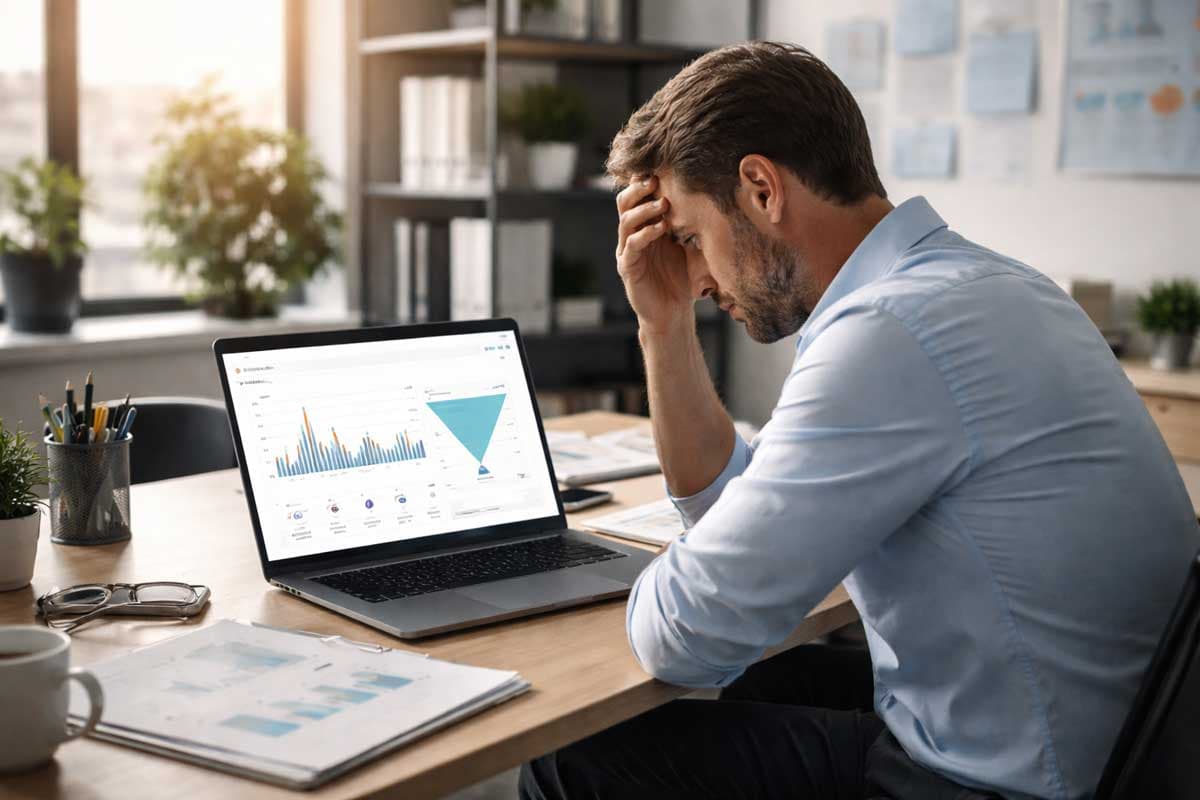 frustration while checking the numbers