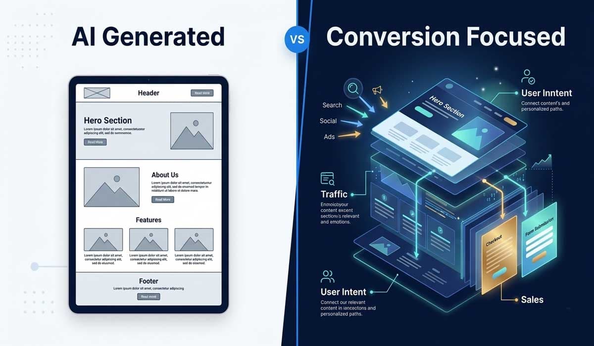 ai-generated-vs-conversion-focused-website-structure