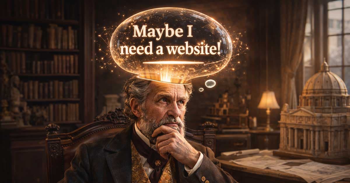 an architect thinking about having a website