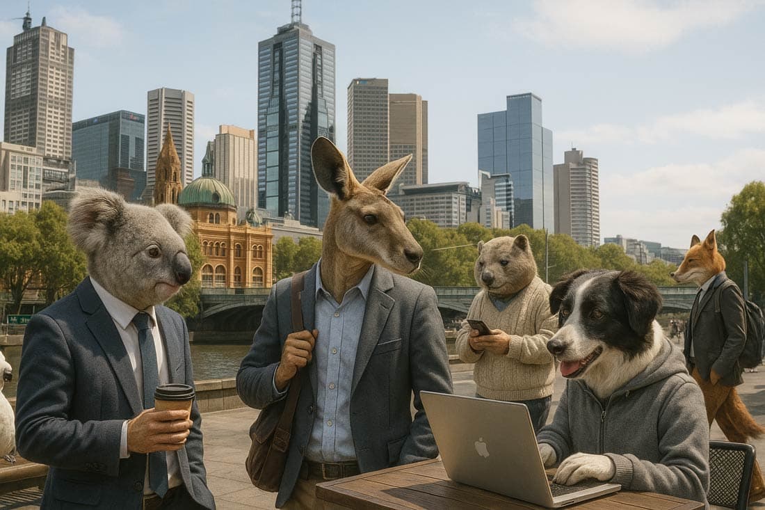 some animals having a normal human like life in Melbourne
