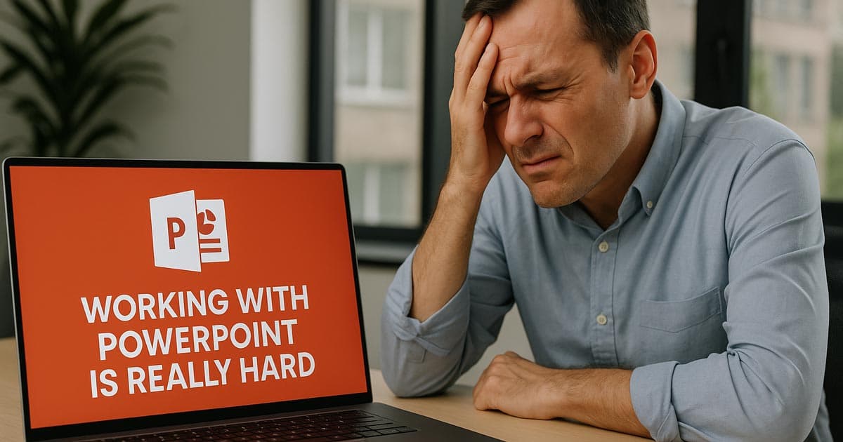 it is hard to work with PowerPoint