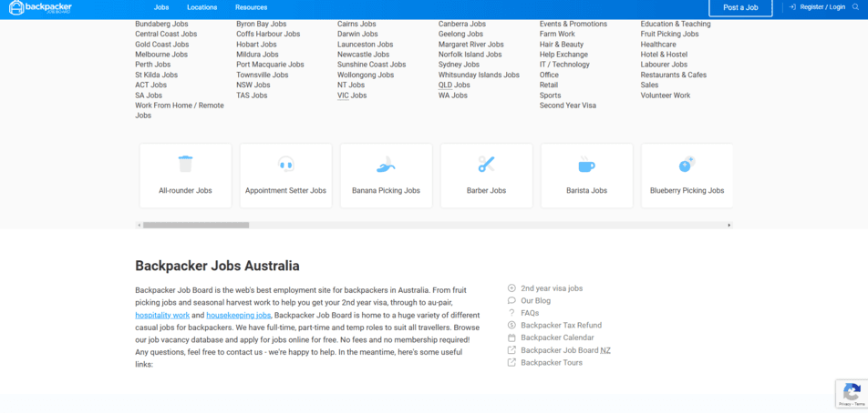 Backpacker Job Board