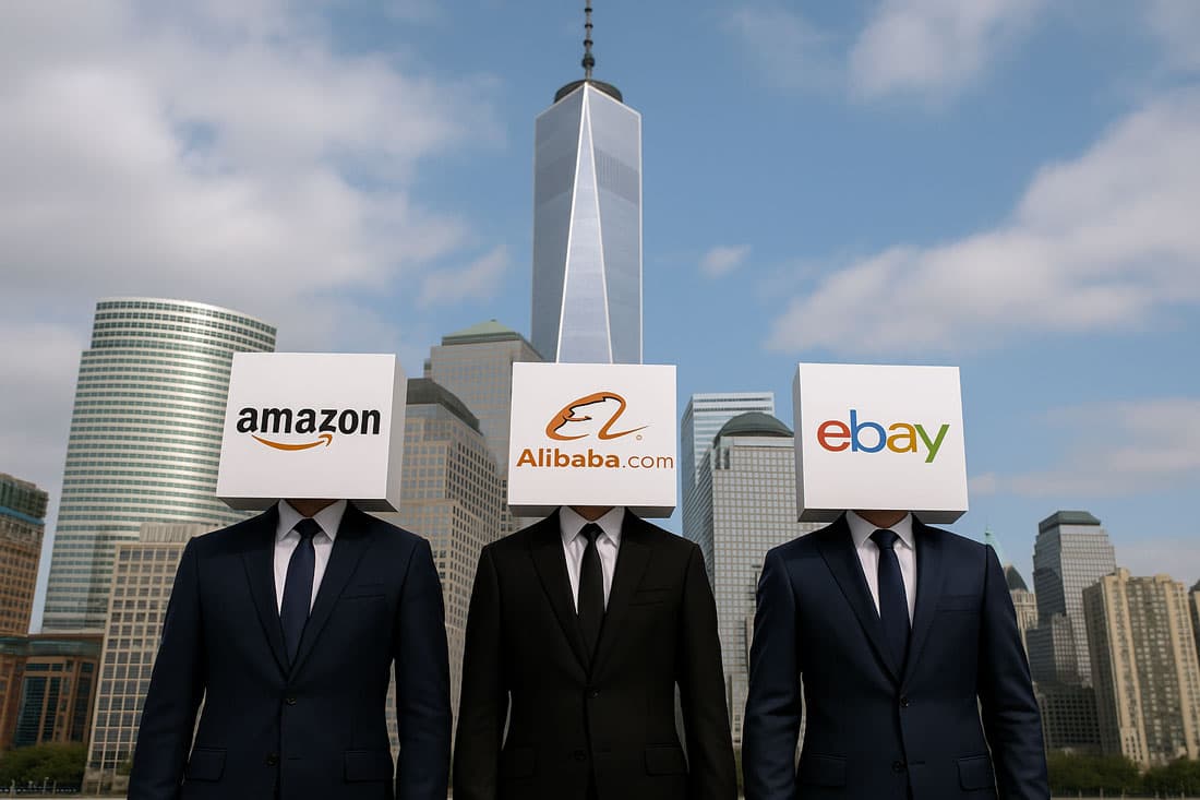 Big e-commerce companies in suits!
