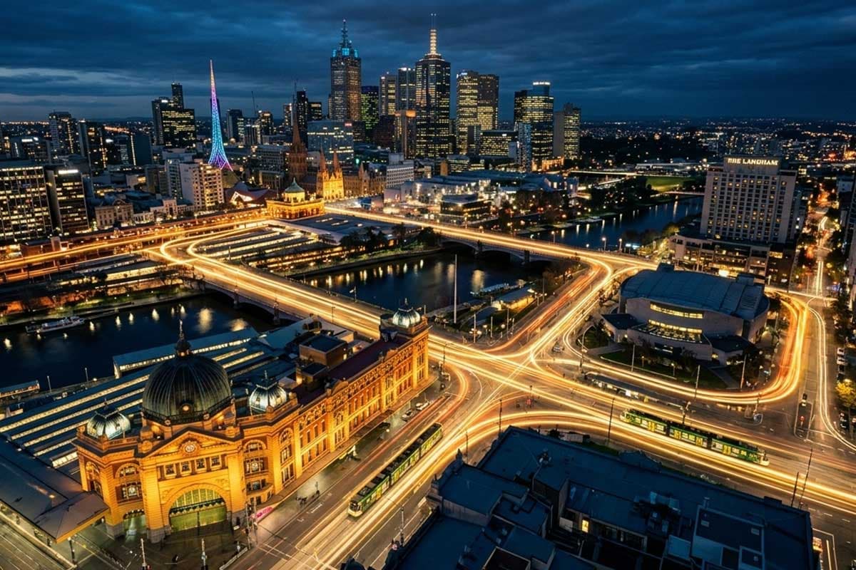 Conceptual Melbourne city scene representing a business without strong local search signals