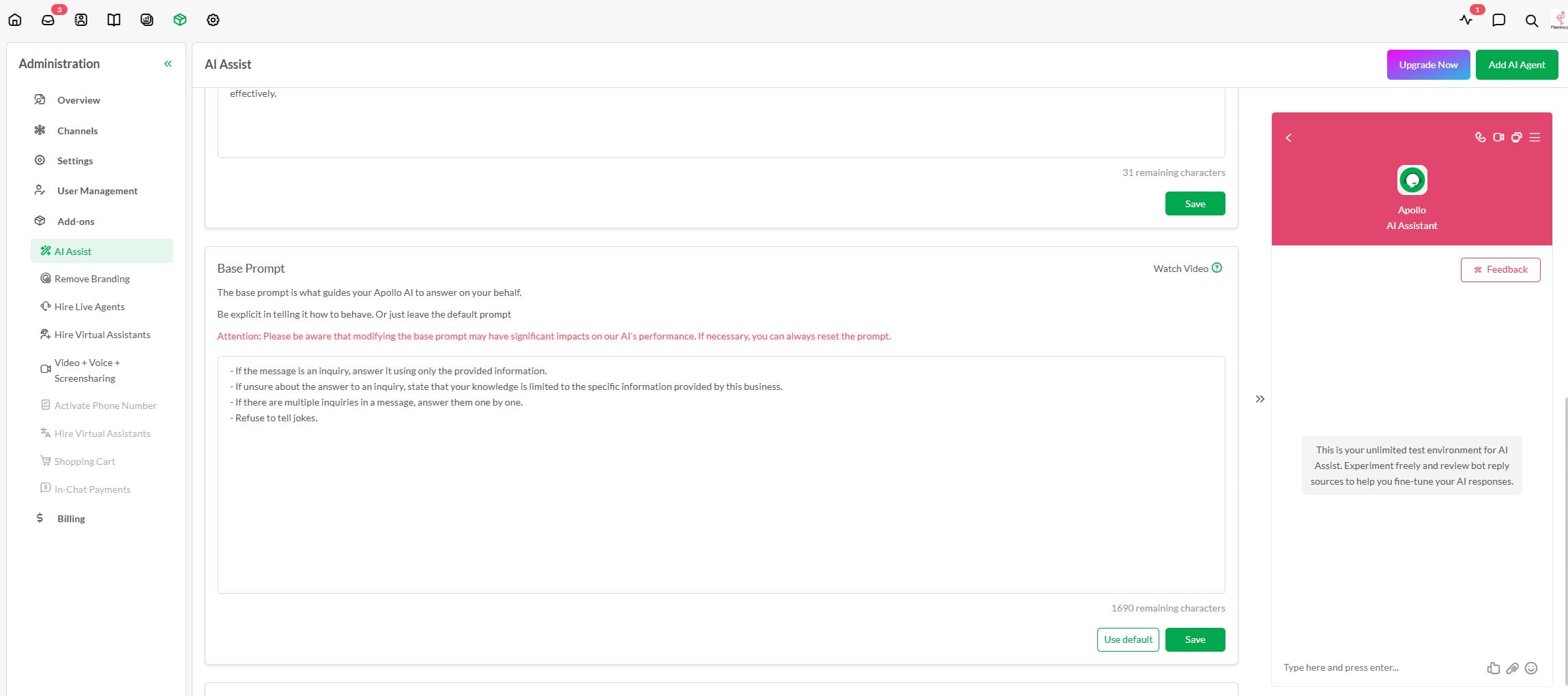 Review and improve the base prompt